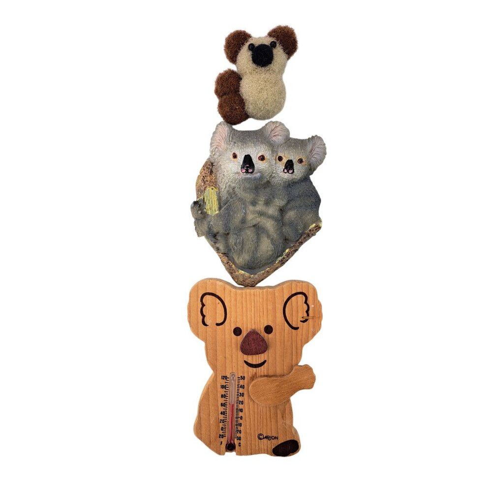 Vintage Koala Magnets Lot Of 7 Collection Bundle Clip Thermometer Australia - Picture 2 of 5